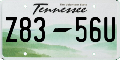 TN license plate Z8356U