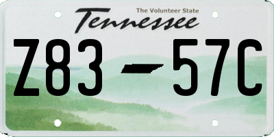TN license plate Z8357C
