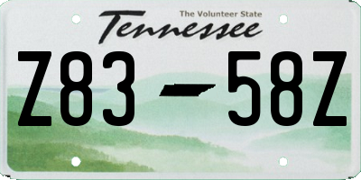 TN license plate Z8358Z