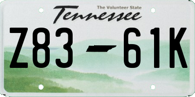 TN license plate Z8361K