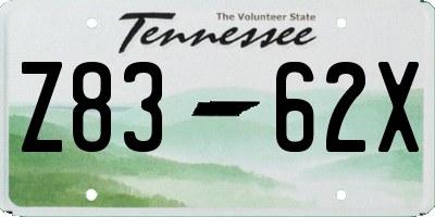TN license plate Z8362X