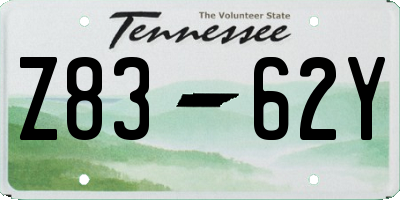 TN license plate Z8362Y