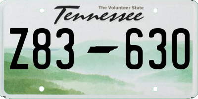 TN license plate Z8363O