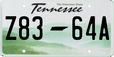TN license plate Z8364A