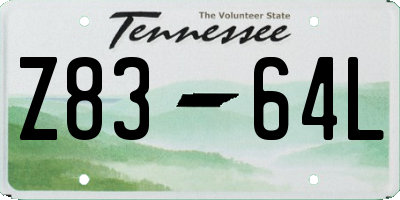 TN license plate Z8364L