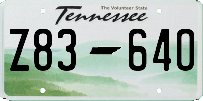 TN license plate Z8364O