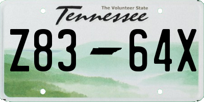 TN license plate Z8364X