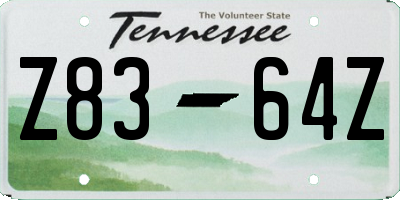 TN license plate Z8364Z