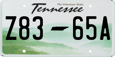 TN license plate Z8365A