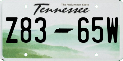 TN license plate Z8365W