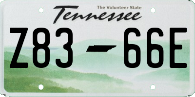 TN license plate Z8366E
