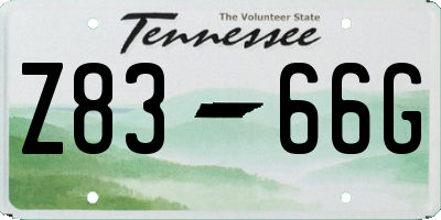 TN license plate Z8366G