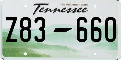 TN license plate Z8366O