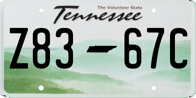 TN license plate Z8367C
