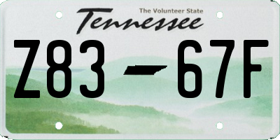 TN license plate Z8367F
