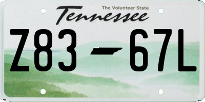 TN license plate Z8367L