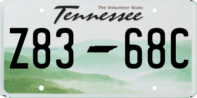 TN license plate Z8368C