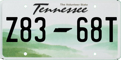TN license plate Z8368T