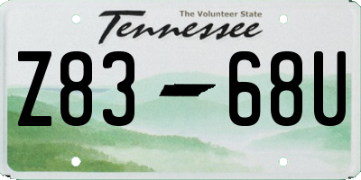 TN license plate Z8368U