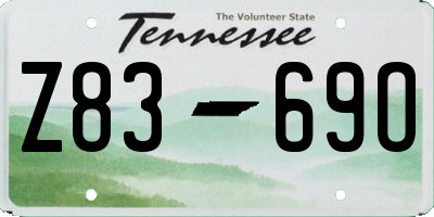 TN license plate Z8369O