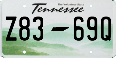 TN license plate Z8369Q