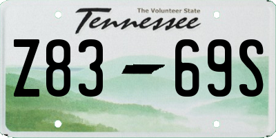 TN license plate Z8369S