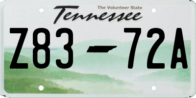 TN license plate Z8372A
