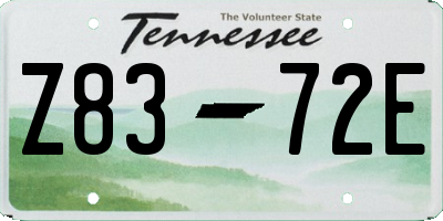 TN license plate Z8372E