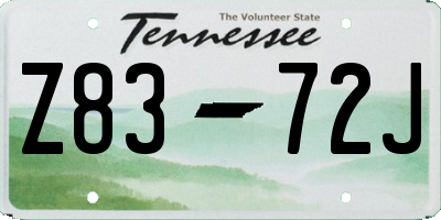 TN license plate Z8372J