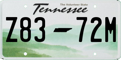 TN license plate Z8372M