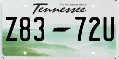 TN license plate Z8372U