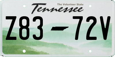 TN license plate Z8372V