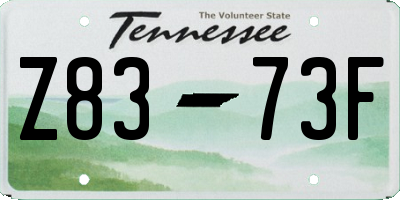 TN license plate Z8373F