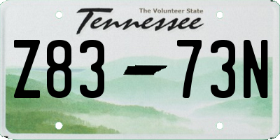 TN license plate Z8373N