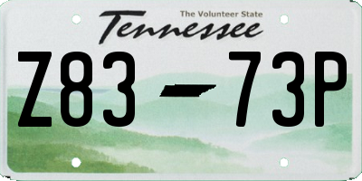 TN license plate Z8373P