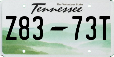 TN license plate Z8373T