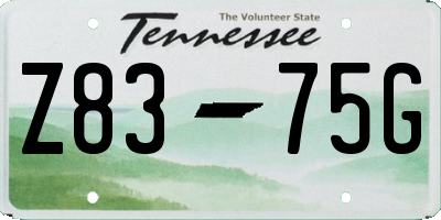 TN license plate Z8375G