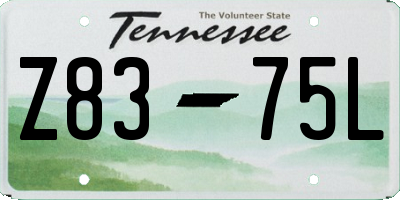 TN license plate Z8375L