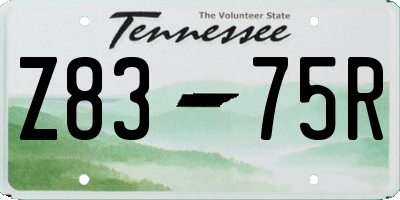 TN license plate Z8375R
