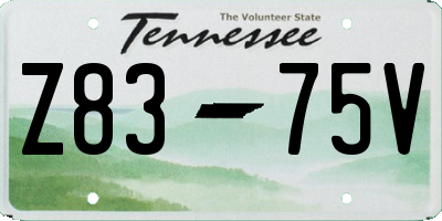 TN license plate Z8375V