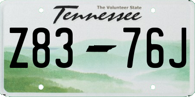 TN license plate Z8376J