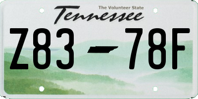 TN license plate Z8378F