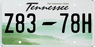 TN license plate Z8378H