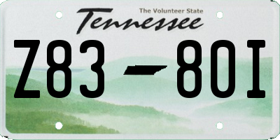 TN license plate Z8380I