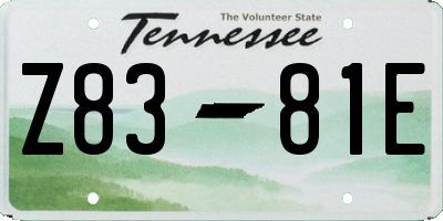 TN license plate Z8381E