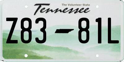 TN license plate Z8381L