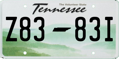 TN license plate Z8383I