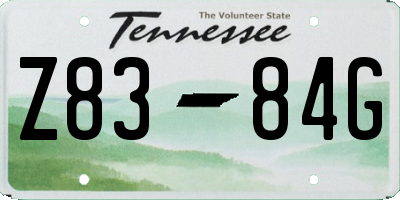 TN license plate Z8384G