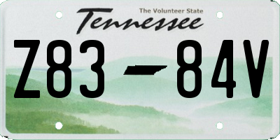 TN license plate Z8384V