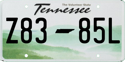 TN license plate Z8385L